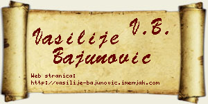 Vasilije Bajunović vizit kartica